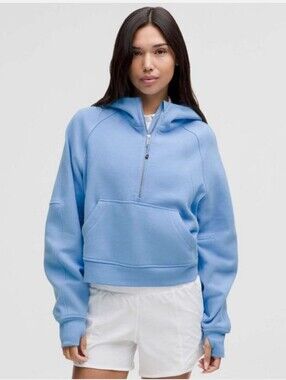 LULULEMON Scuba Oversized hoodie 1/2 Zip Aero Blue in M/L
